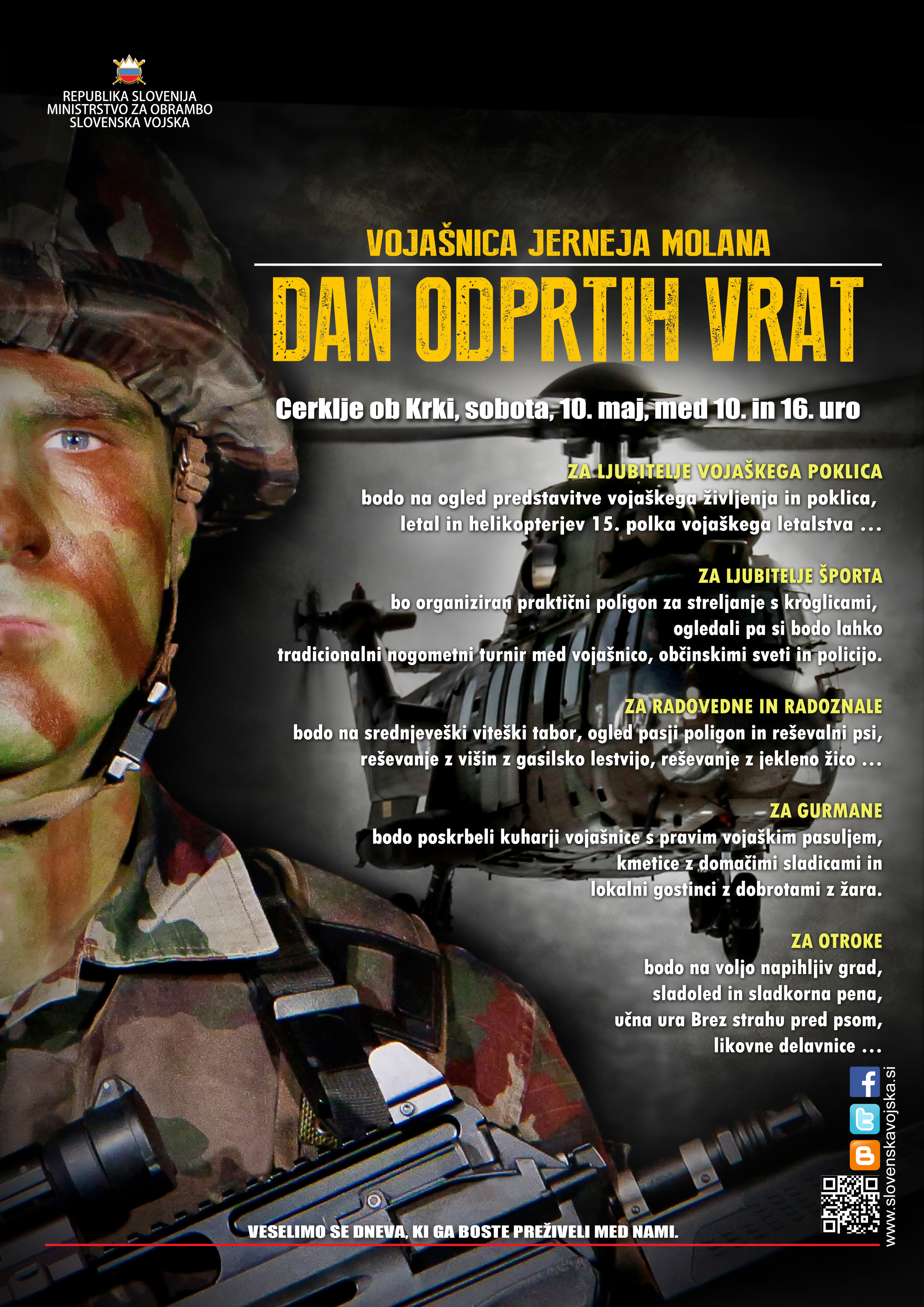 plakat za odprta vrata cerklje 2014
